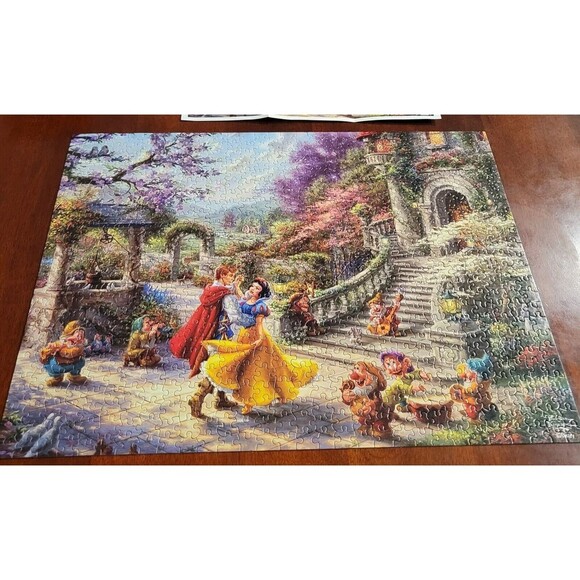 Thomas Kinkade Disney Snow White Dancing in the Sunlight 750 Piece Jigsaw Puzzle - Picture 4 of 7